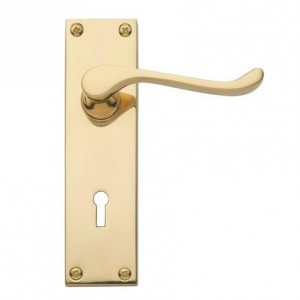 Victorian Scroll Polished Brass lock