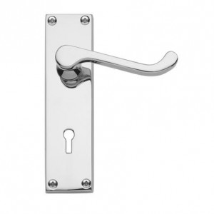 Victorian Scroll Polished Chrome lock