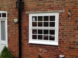 Mock sliding sash timber window