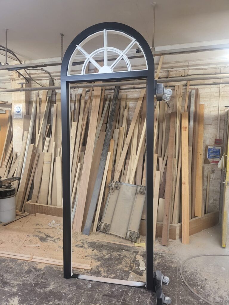 The old The Dial Pub's new bespoke windows and doors being manufactured in Gascoyne Joinery's workshop.